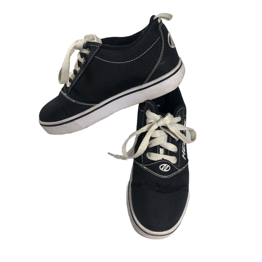 Heelys Shoes Youth 5 Black Pro 20 Skate Rolling Wheeled Canvas Sneakers